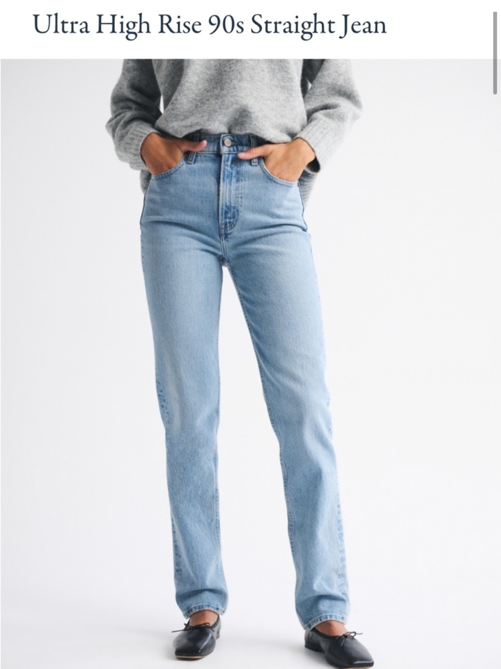 Abercrombie & Fitch the 90s straight ultra high rise jeans